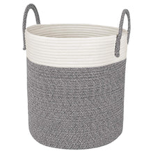 Load image into Gallery viewer, Medium Cotton Rope Basket, Decorative Woven Basket for Laundry, Gray
