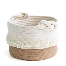 Load image into Gallery viewer, Small Woven Storage Baskets Cotton and Jute Rope Decorative Hamper
